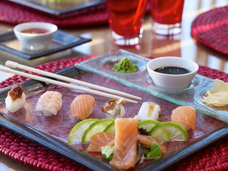 Mitsis Selection Laguna Hersonissos  Exterior foto A sashimi platter